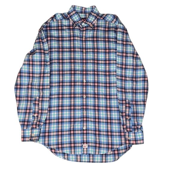 Vineyard vines Murray shirt Blue and black plaid button-up shirt - Picture 1 of 2